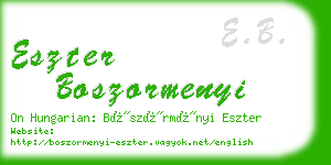 eszter boszormenyi business card